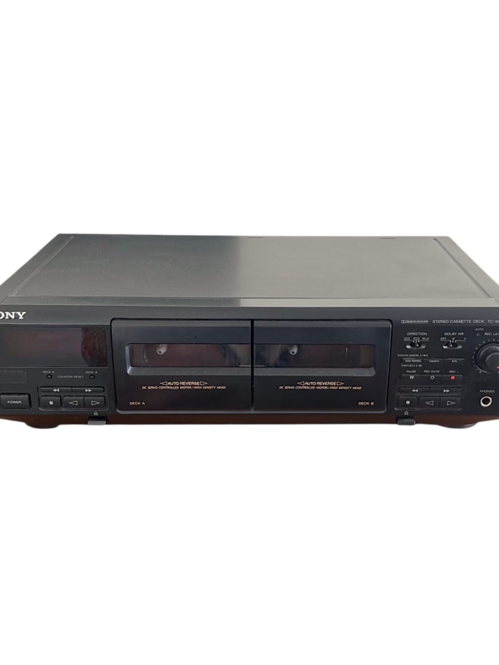 Sony Stereo Cassette Deck TC-WE405 Hi-Fi Dolby Dual Dubbing Auto Reverse TESTED